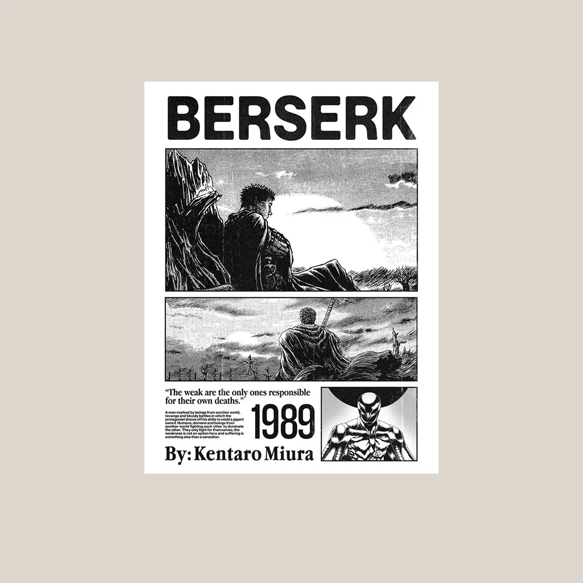 Plakat Berserk - Guts i Griffith Wzór 2