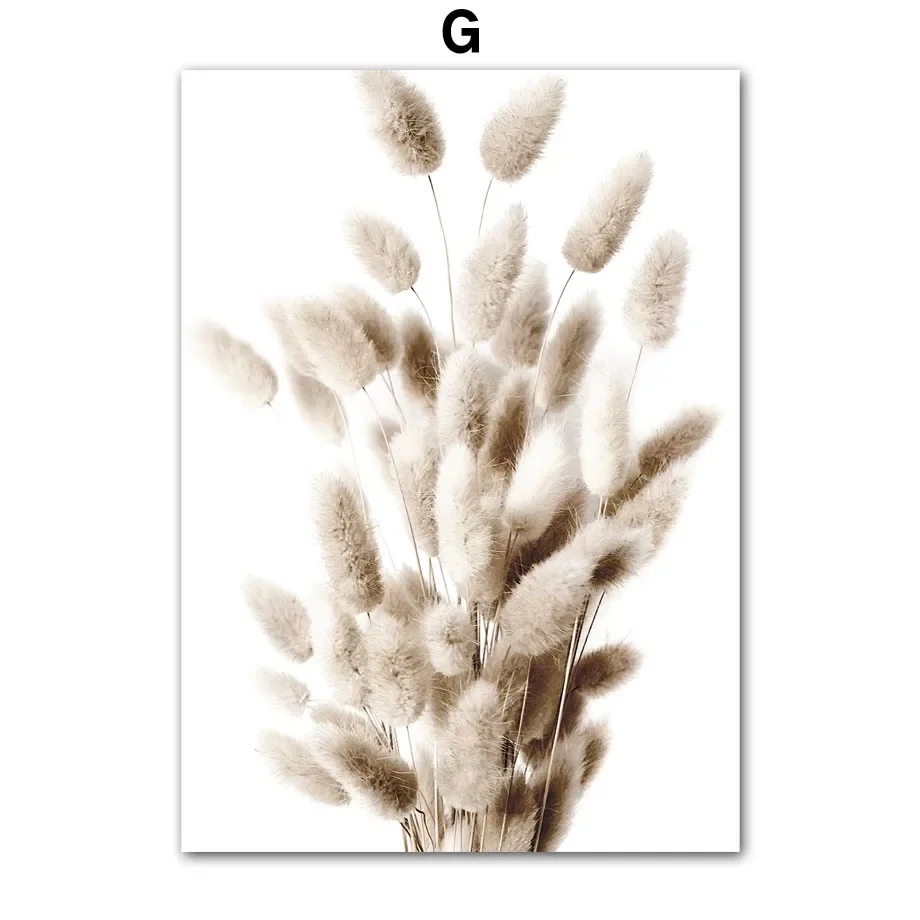 Plakat białe kwiaty - minimalistyczna grafika roślinna żółty