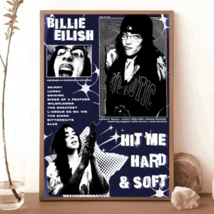 Plakat Billie Eilish Hit Me Hard and Soft Wzór 1