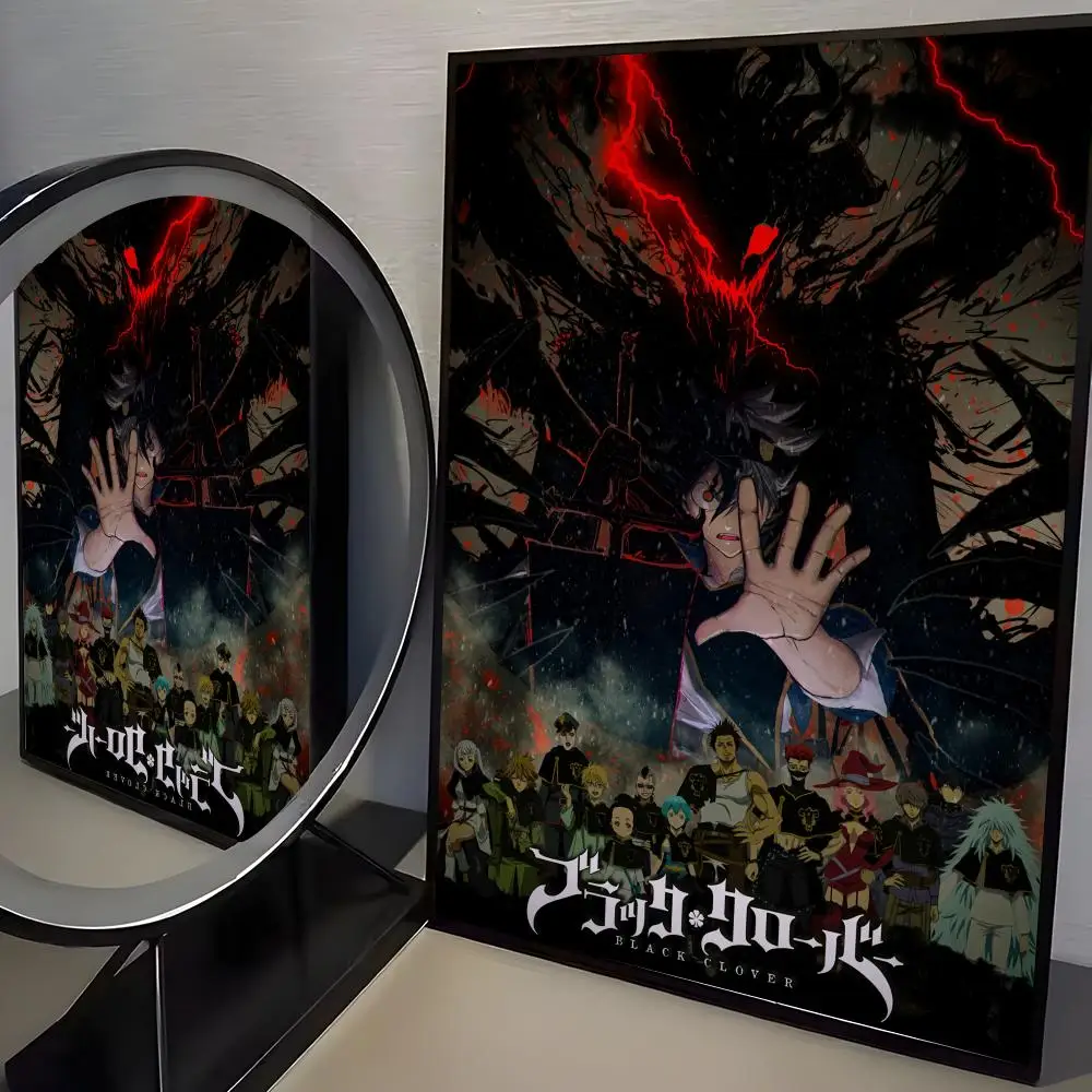 Plakat Black Clover - minimalistyczna grafika anime Przezroczysty