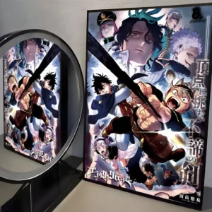 Plakat Black Clover - minimalistyczna grafika anime Wielo