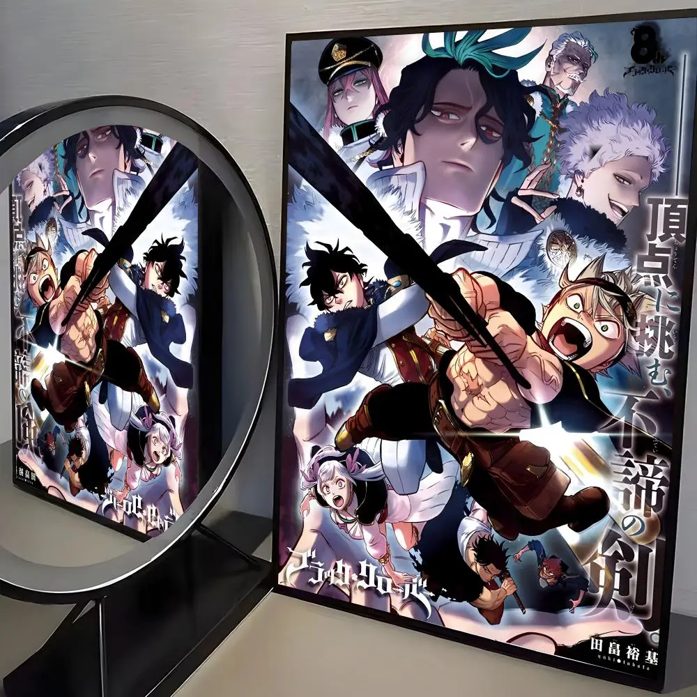Plakat Black Clover - minimalistyczna grafika anime Wielo