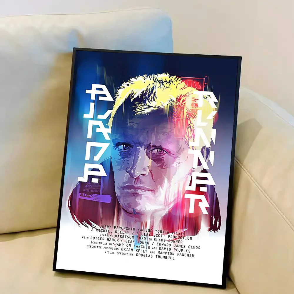 Plakat Blade Runner - retro plakat sci-fi Biały