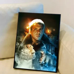 Plakat Blade Runner - retro plakat sci-fi Czarny