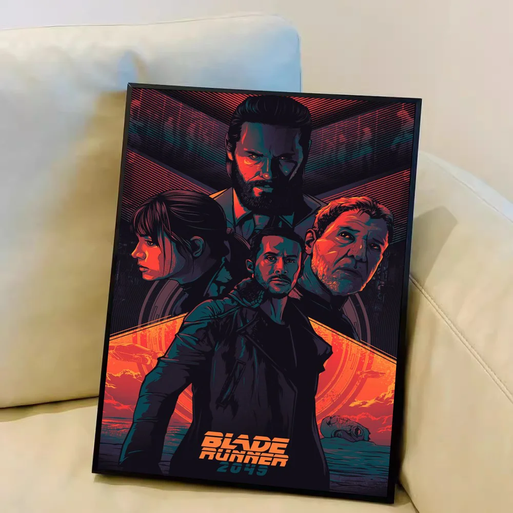 Plakat Blade Runner - retro plakat sci-fi Niebieski