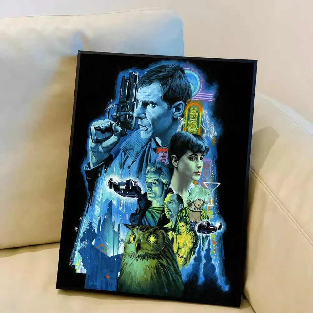 Plakat Blade Runner - retro plakat sci-fi Srebrny