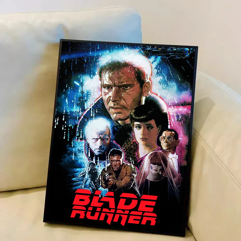Plakat Blade Runner - retro plakat sci-fi Szary