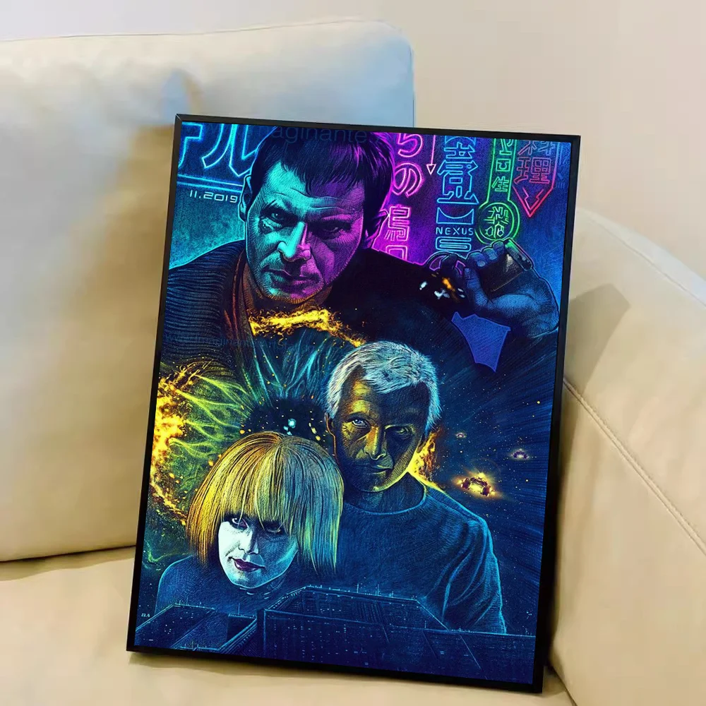 Plakat Blade Runner - retro plakat sci-fi Złoto