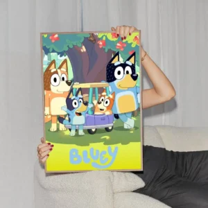 Bluey - plakat z bajki do pokoju dziecka Wzór 1