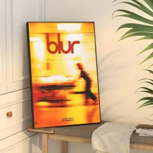 Plakat zespołu Blur - grafika dla fanów rocka Czarny