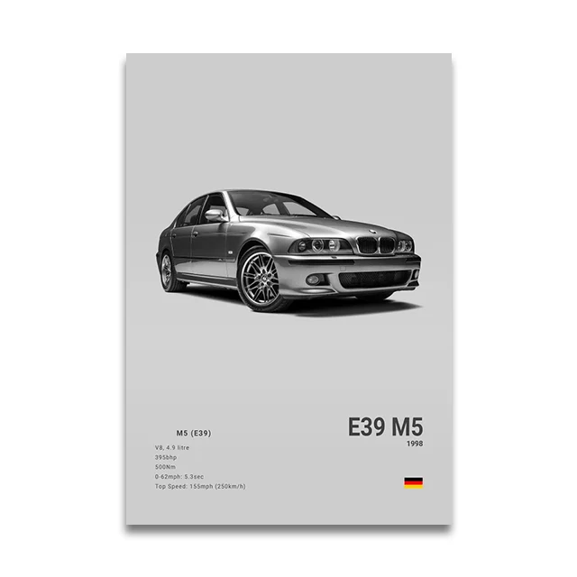 Plakat z samochodem sportowym BMW M - nowoczesna grafika do salonu Wzór 8