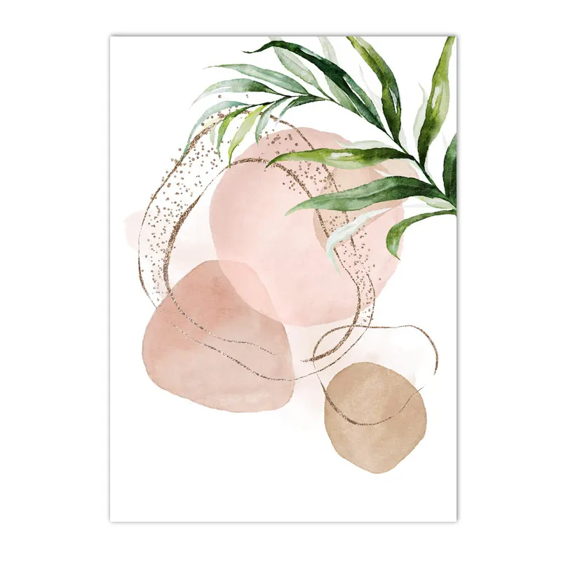 Plakat boho - minimalistyczna abstrakcja w pastelach Wzór 1