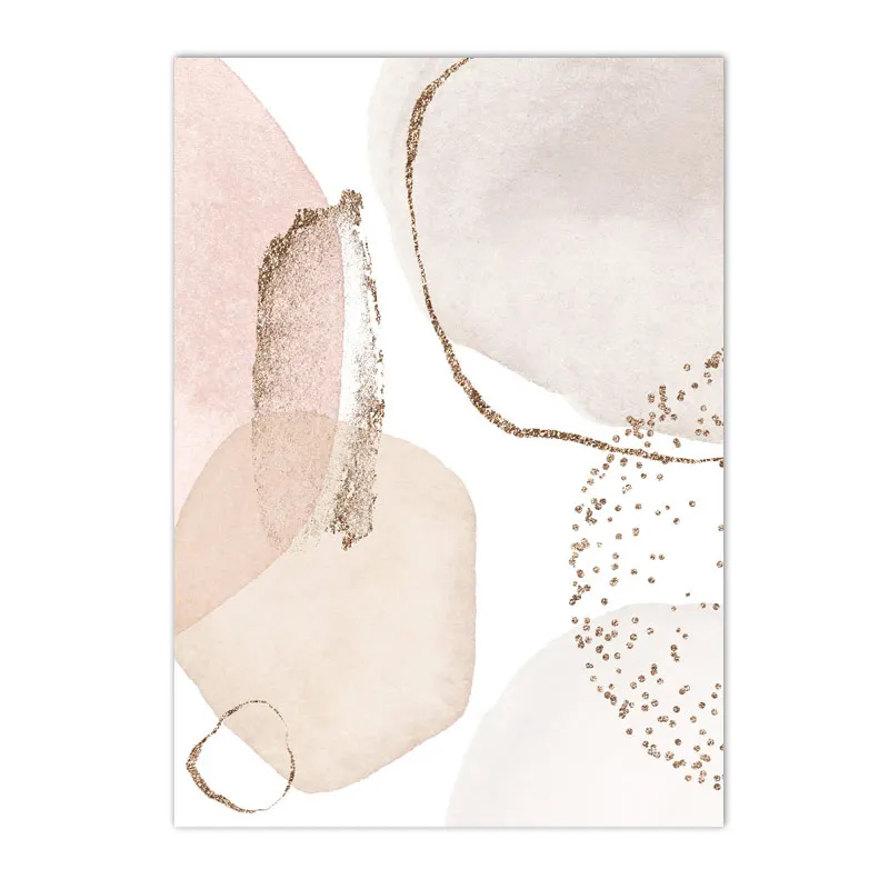 Plakat boho - minimalistyczna abstrakcja w pastelach Wzór 2