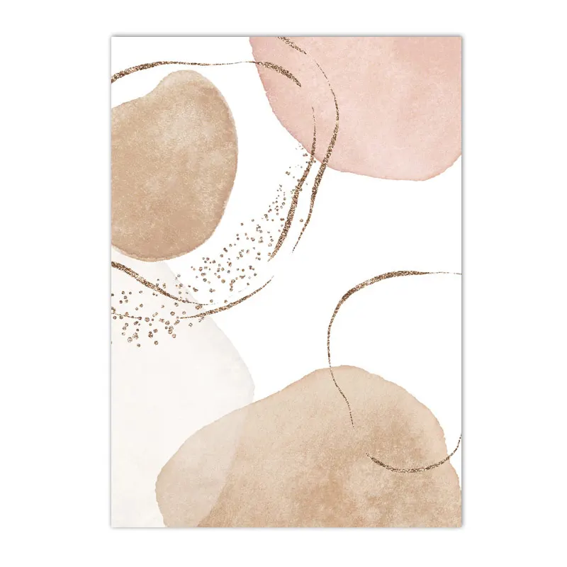 Plakat boho - minimalistyczna abstrakcja w pastelach Wzór 3