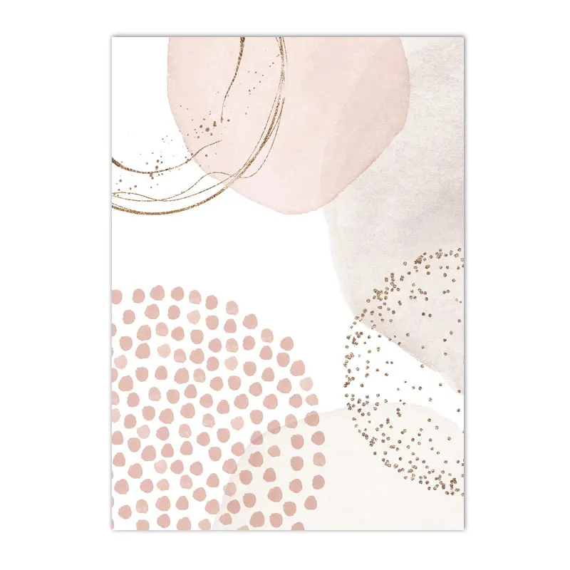 Plakat boho - minimalistyczna abstrakcja w pastelach Wzór 4