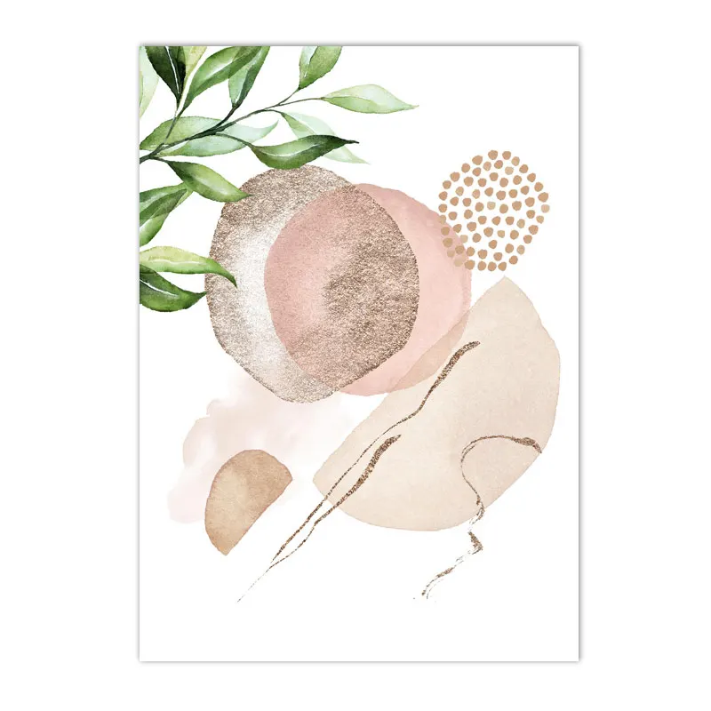 Plakat boho - minimalistyczna abstrakcja w pastelach Wzór 6