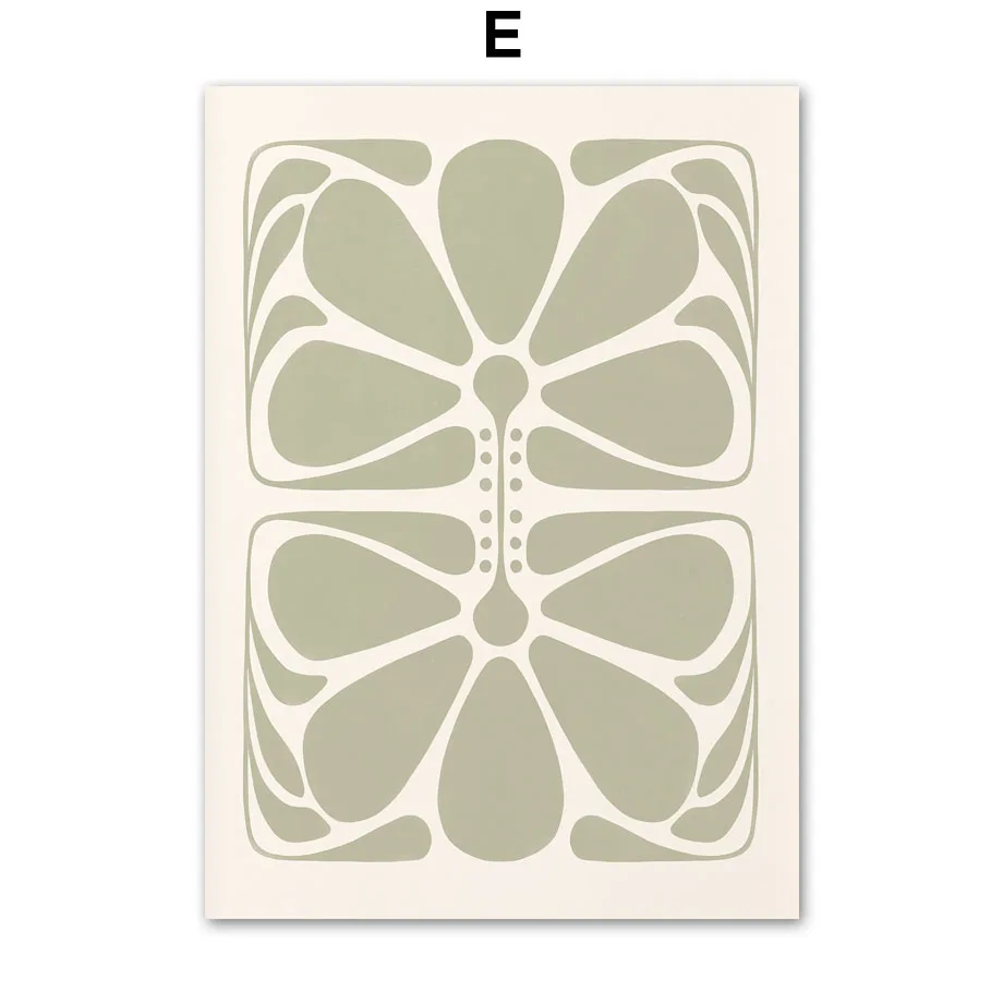 Plakat boho abstrakcyjny color block Wzór 5