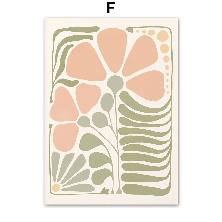 Plakat boho abstrakcyjny color block Wzór 6