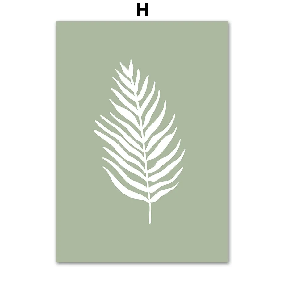 Plakat boho w stylu Matisse'a - liść i słońce Wzór 8