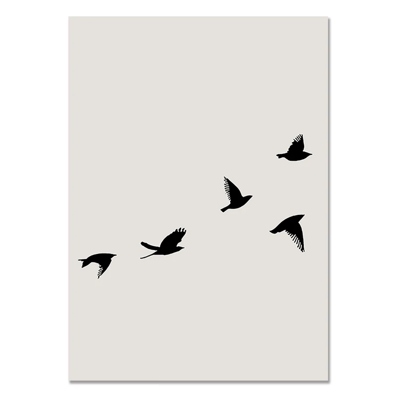 Plakat boho beżowo-szara abstrakcja akwarela Wzór 5