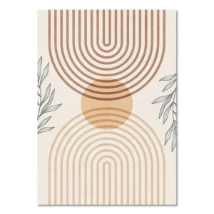 Plakat Boho Color Block Minimalistyczny Niebieski