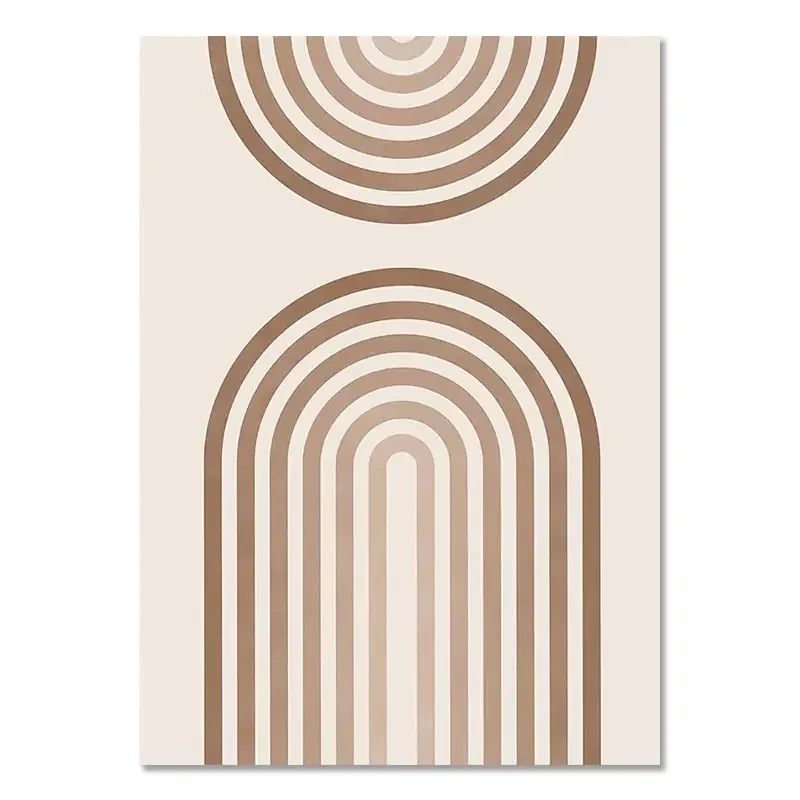 Boho Color Block - skandynawski plakat Czarny