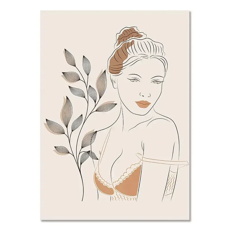 Boho Color Block - skandynawski plakat Fioletowy