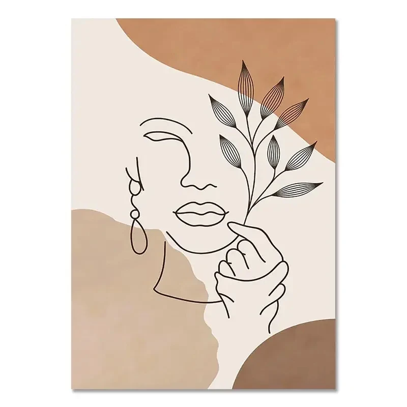 Boho Color Block - skandynawski plakat Jasnoszary