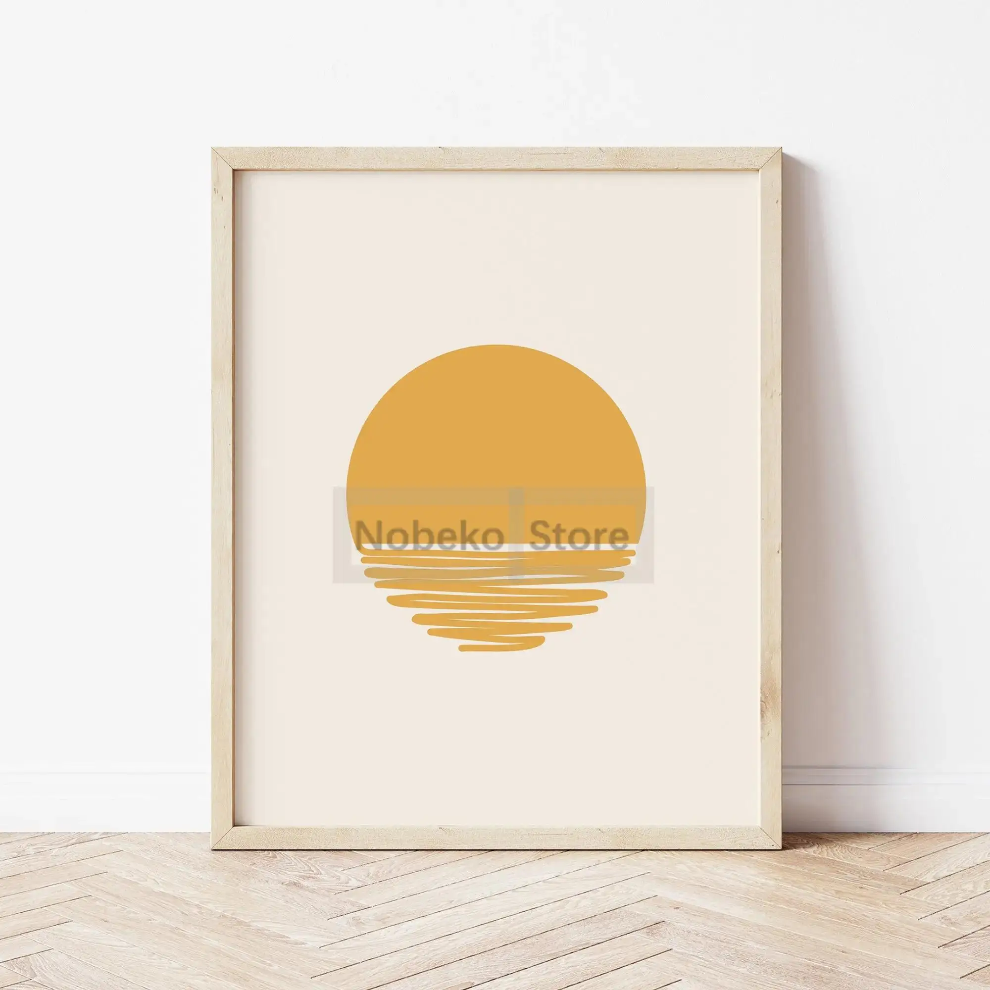 Plakat boho plaża i surfing - cytat letni Zielony