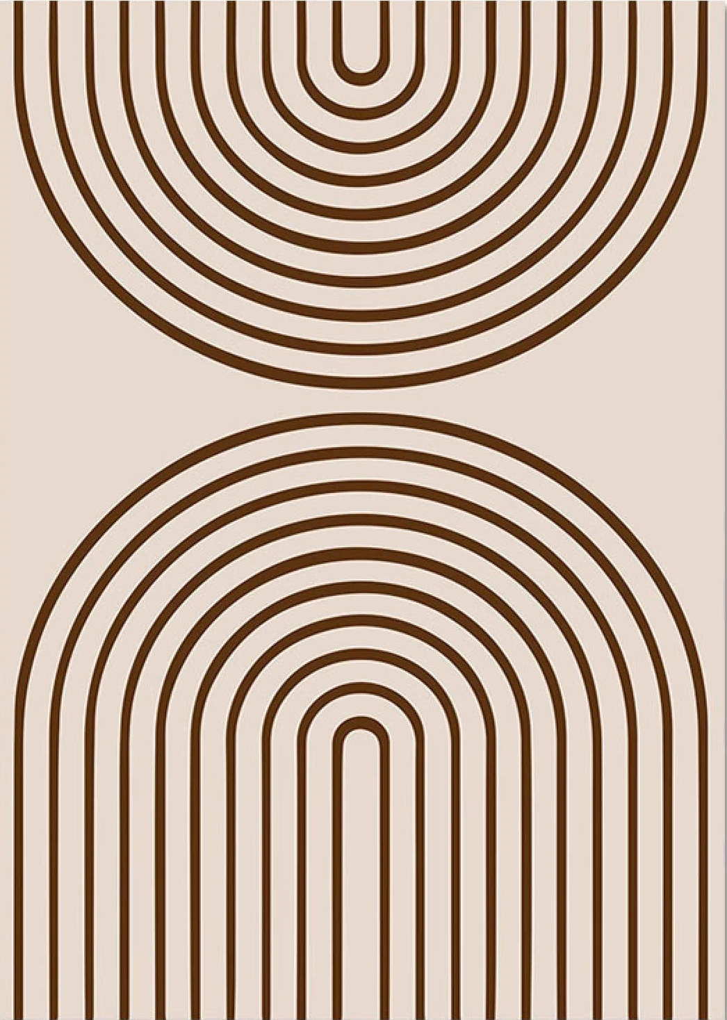 Plakat boho szałwiowa zieleń rośliny i geometria Czarny