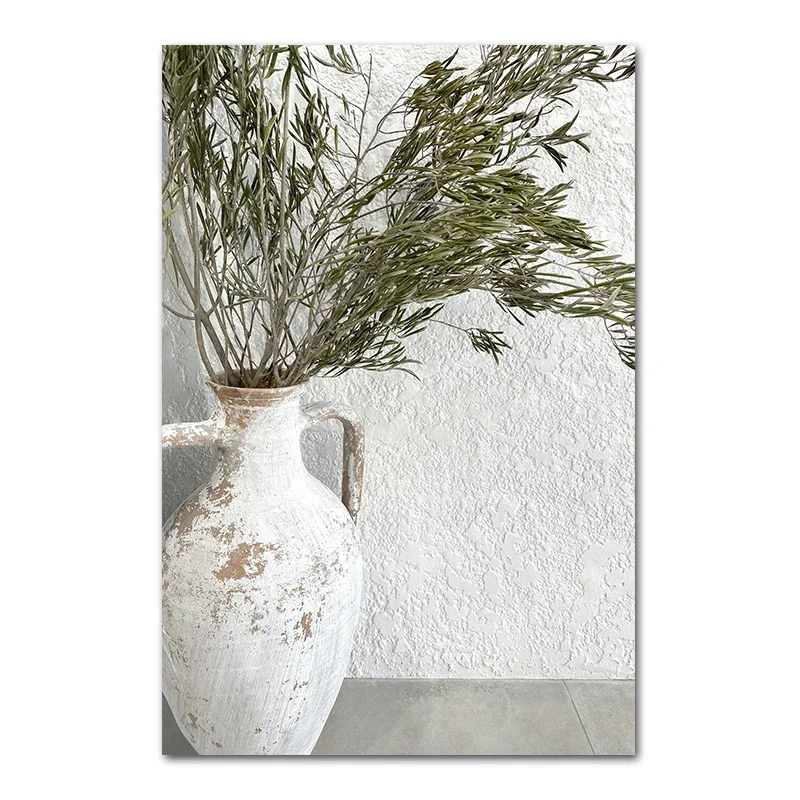 Plakat boho – zielone liście i architektura Picture e