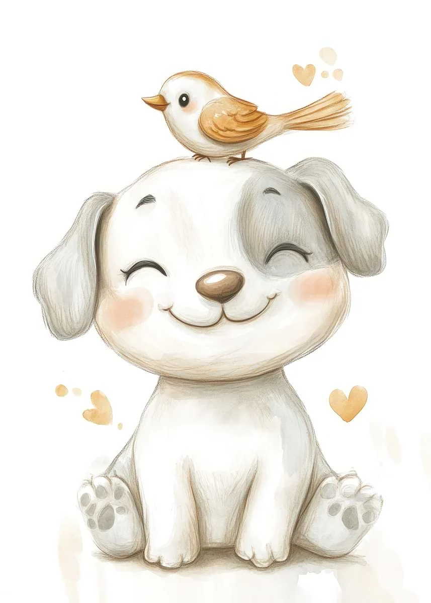 Plakat boho zwierzęta - ilustracje dla dzieci Brązowy