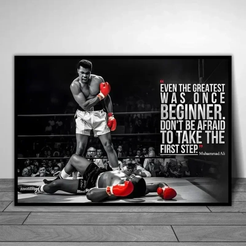 Plakat Mike Tyson i Muhammad Ali – boks z cytatem Pic 03
