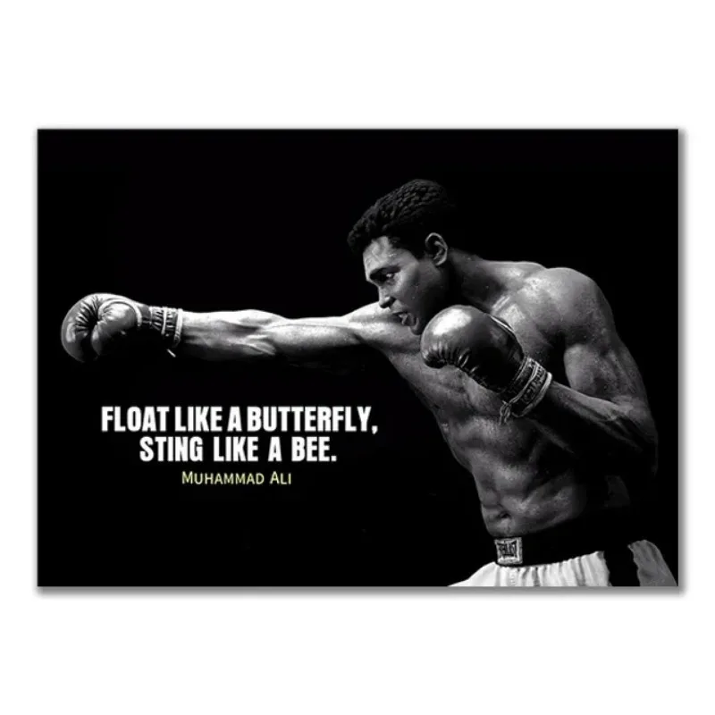 Plakat Mike Tyson i Muhammad Ali – boks z cytatem Pic 18