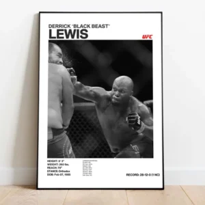 Plakat bokserski - czarno-biała grafika sportowa Pomarańczowy