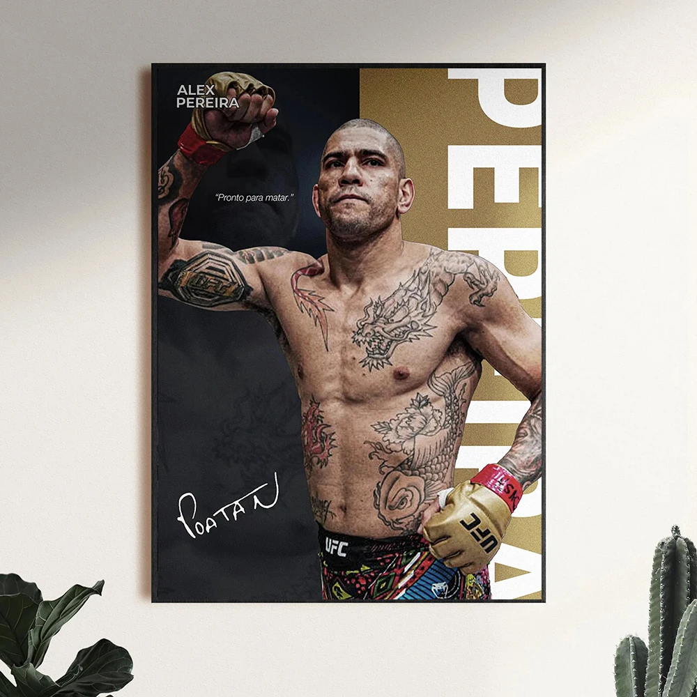 Plakat bokserski z legendą UFC do siłowni Wzór 4