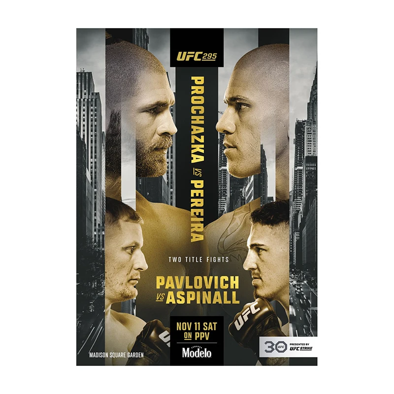 Plakat bokserski walka o tytuł na płótnie Wzór 1