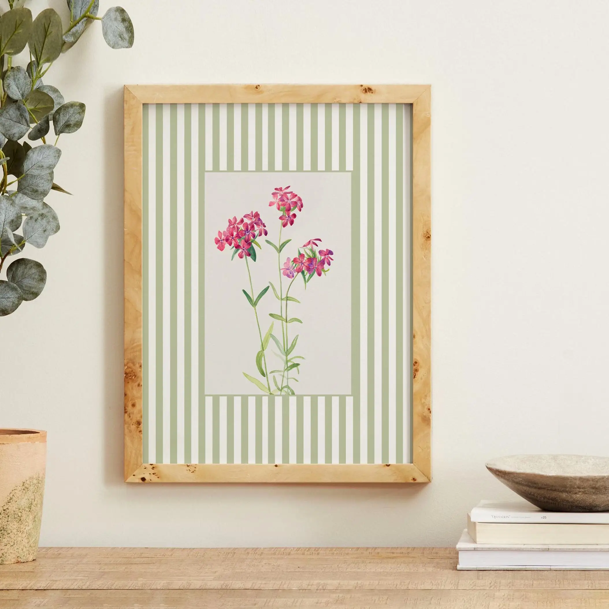 Plakat botaniczny boho w stylu skandynawskim Wzór 1