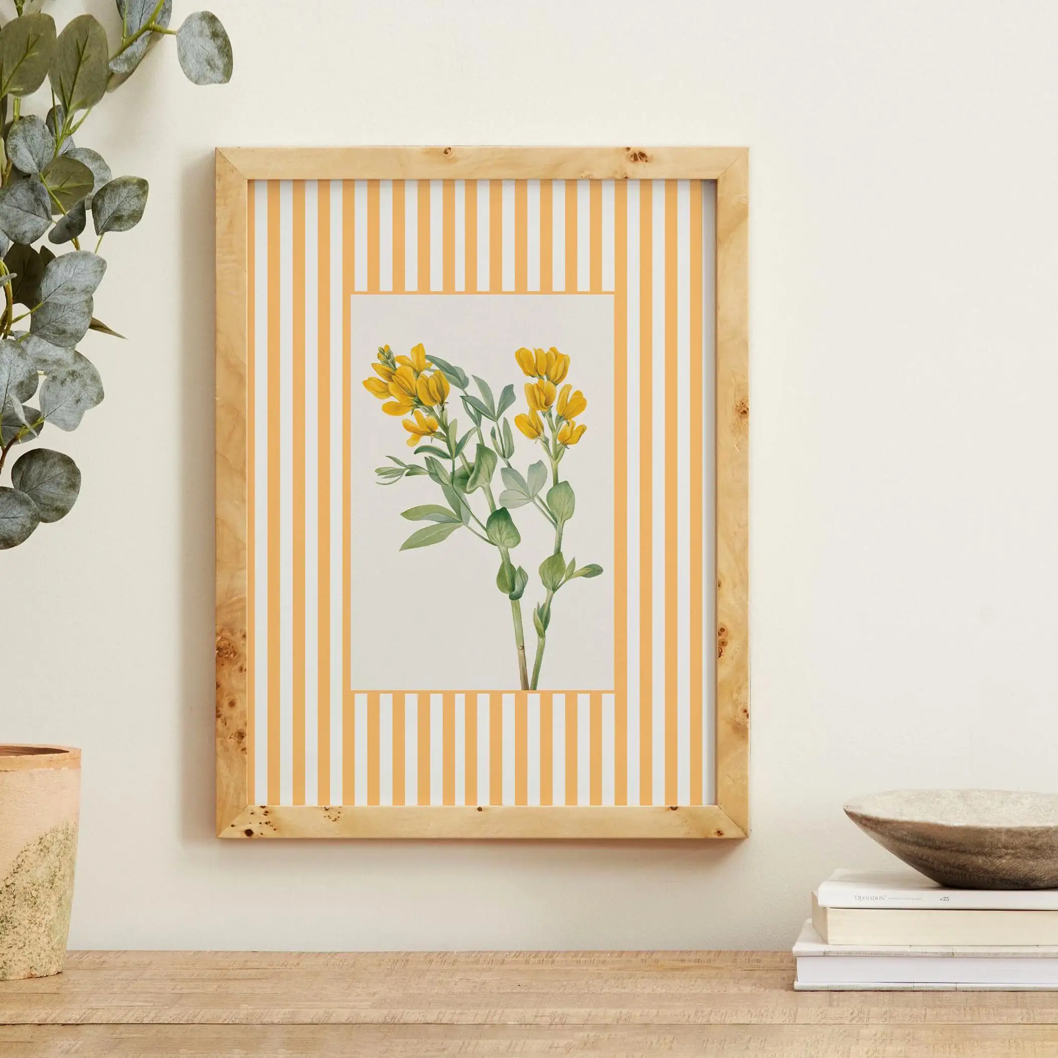 Plakat botaniczny boho w stylu skandynawskim Wzór 2
