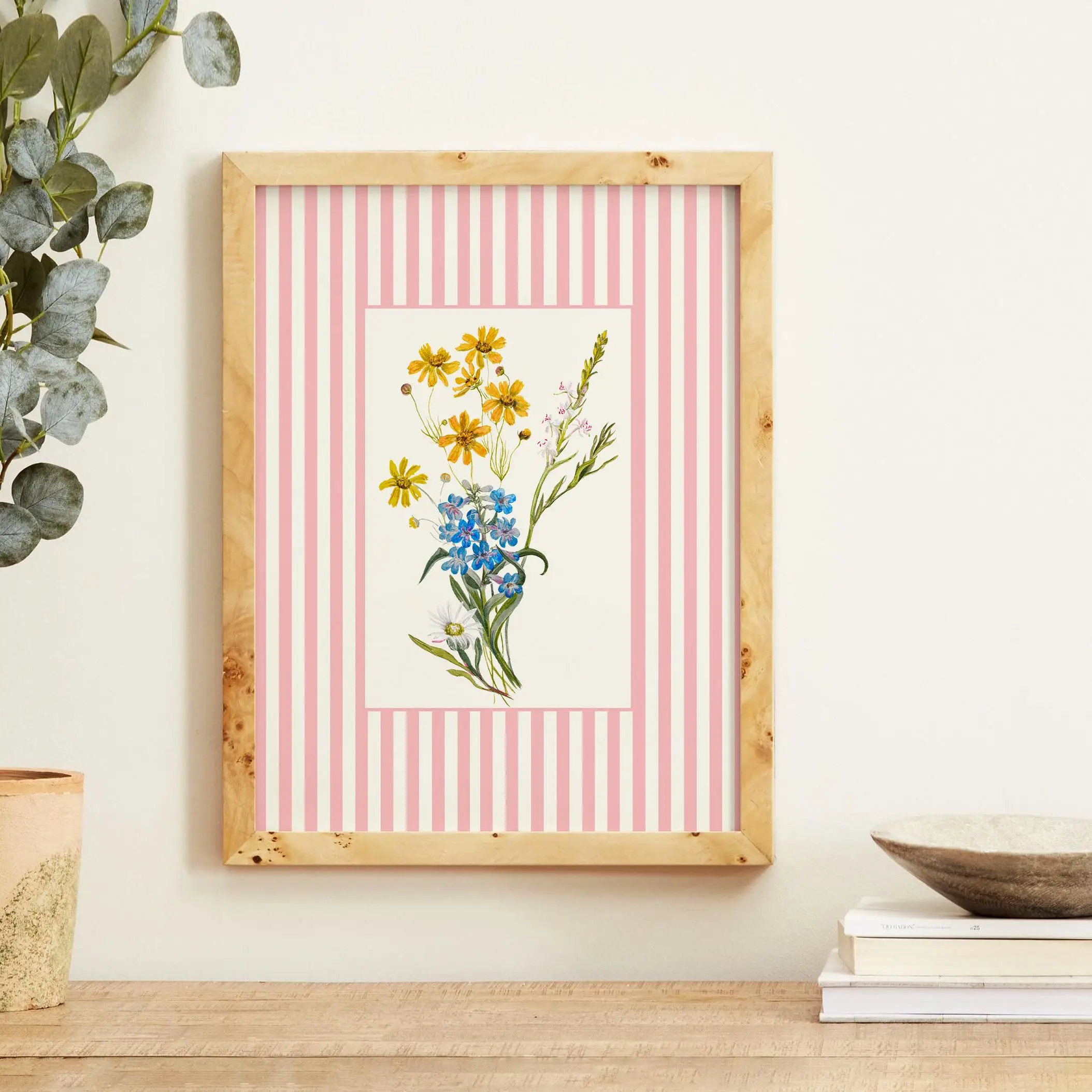 Plakat botaniczny boho w stylu skandynawskim Wzór 5