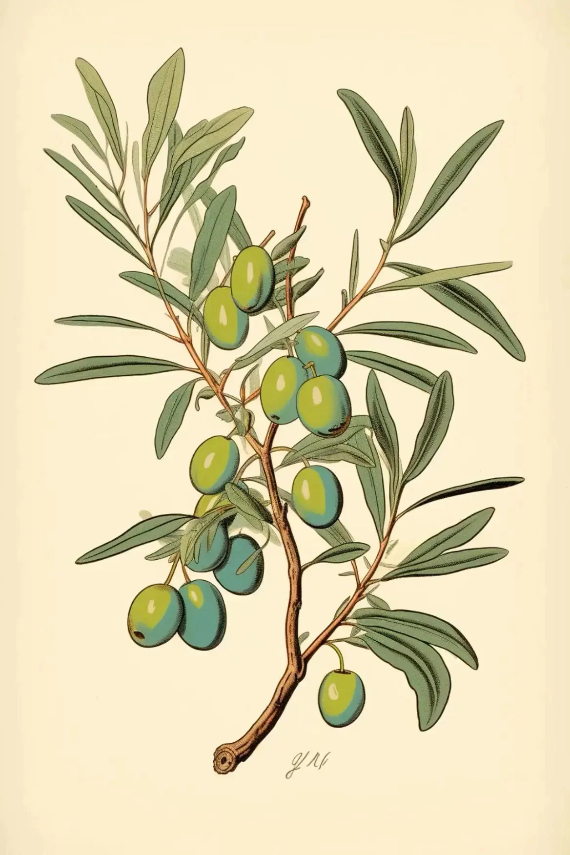 Plakat botaniczny - cytryny i owoce vintage Wzór 8