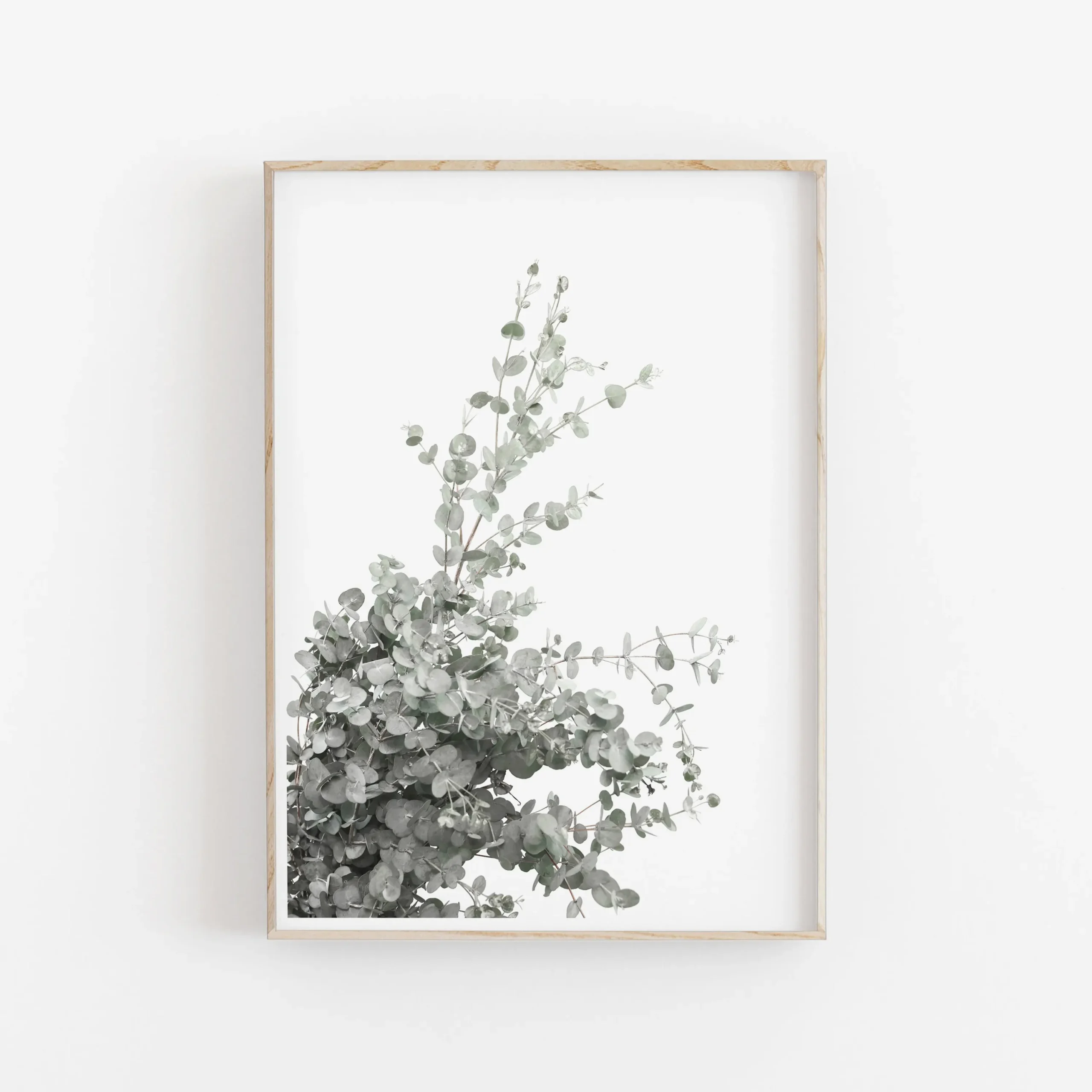 Minimalistyczny plakat botaniczny eukaliptus i palma Fioletowy