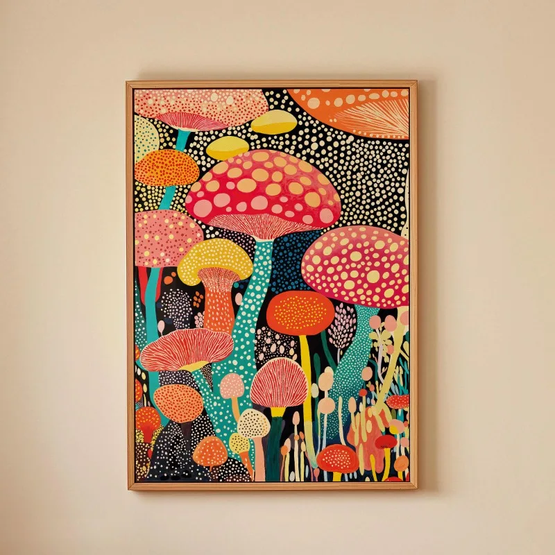 Plakat botaniczny w stylu Yayoi Kusama Wzór 11