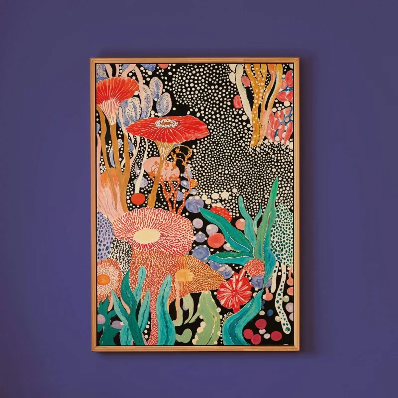 Plakat botaniczny w stylu Yayoi Kusama Wzór 7