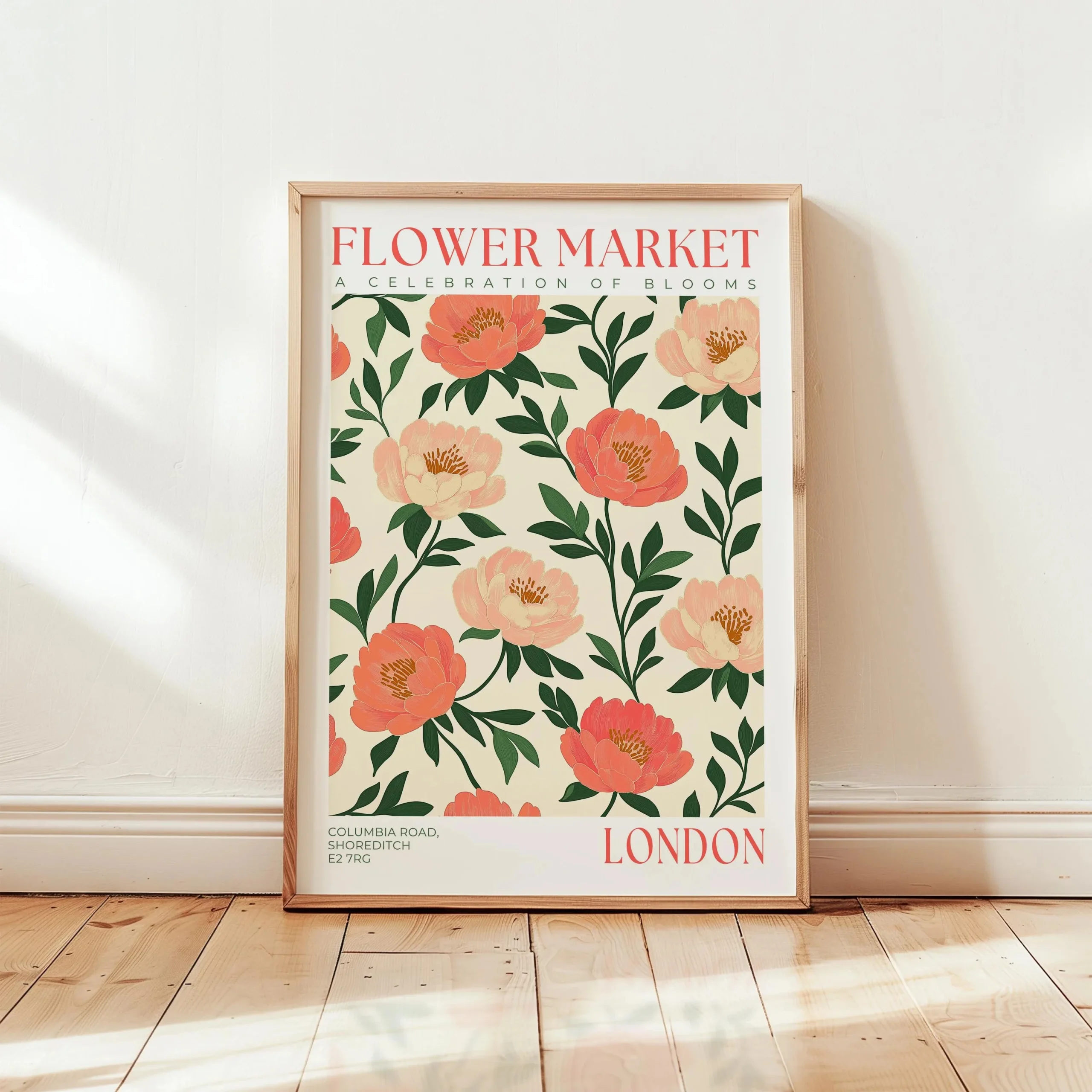 Plakat botaniczny kwiaty i rośliny do salonu Wzór 1