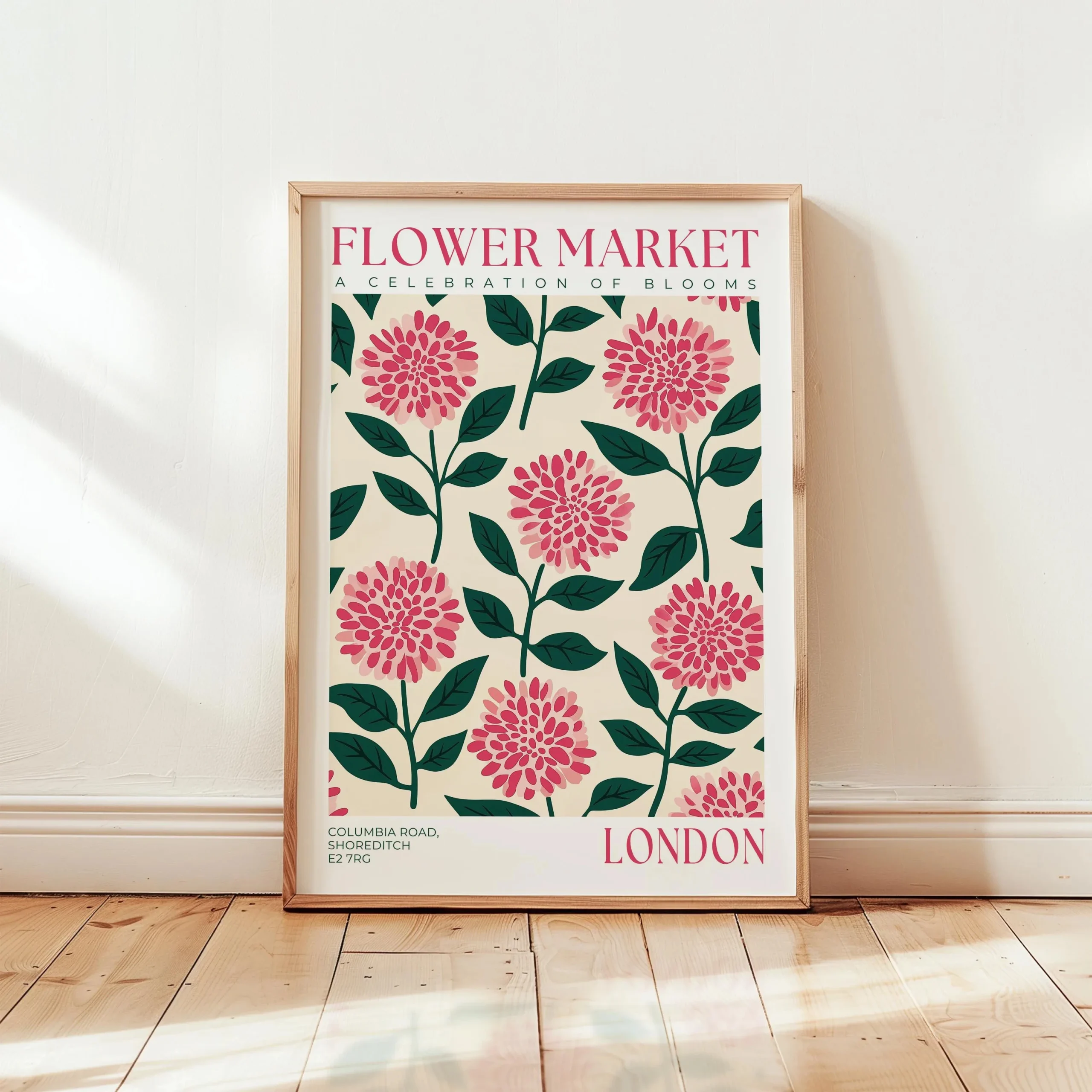Plakat botaniczny kwiaty i rośliny do salonu Wzór 2