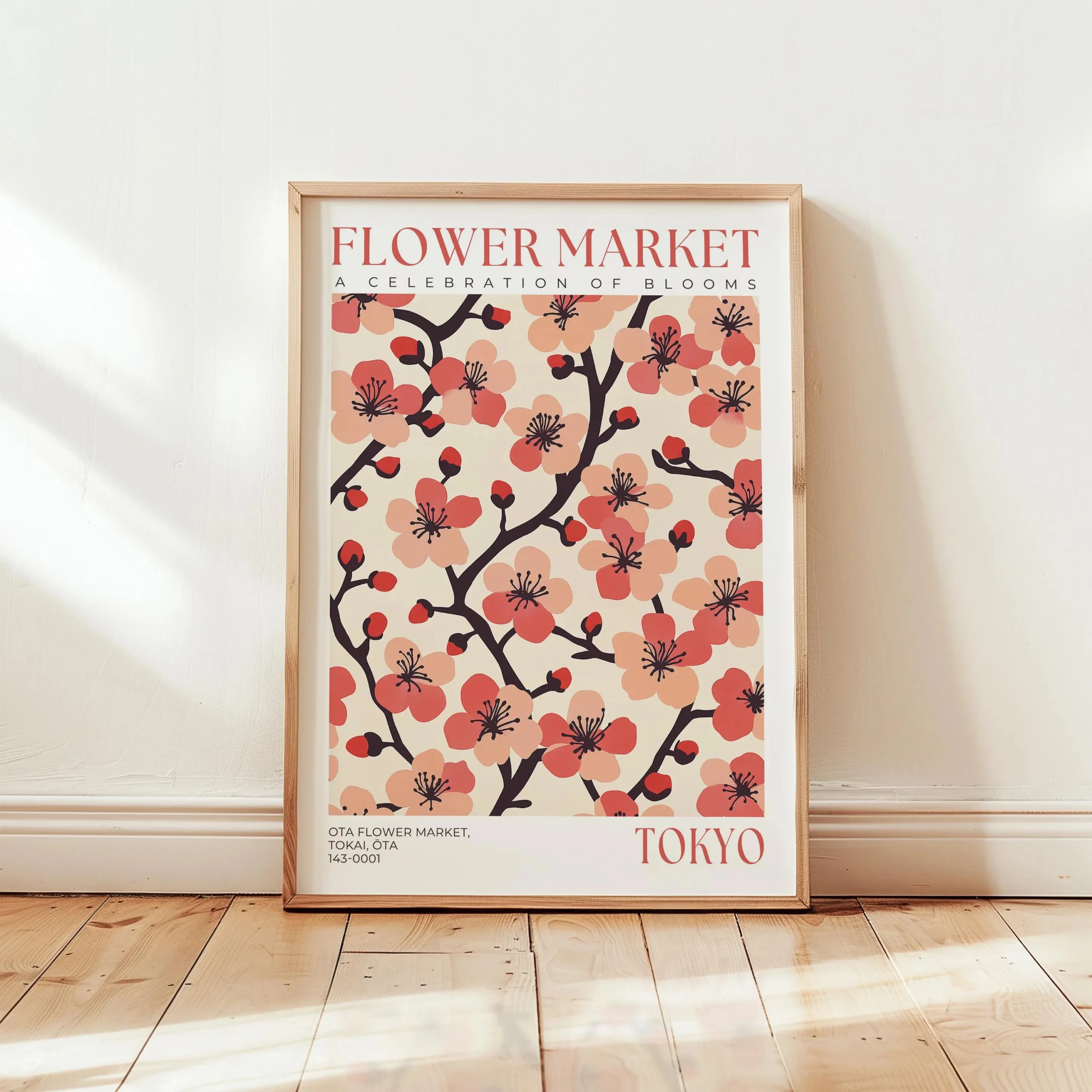 Plakat botaniczny kwiaty i rośliny do salonu Wzór 3