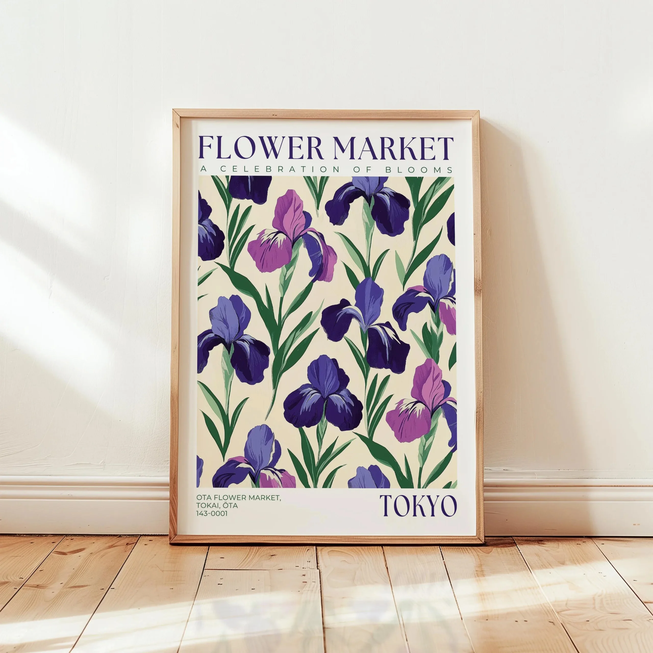 Plakat botaniczny kwiaty i rośliny do salonu Wzór 4