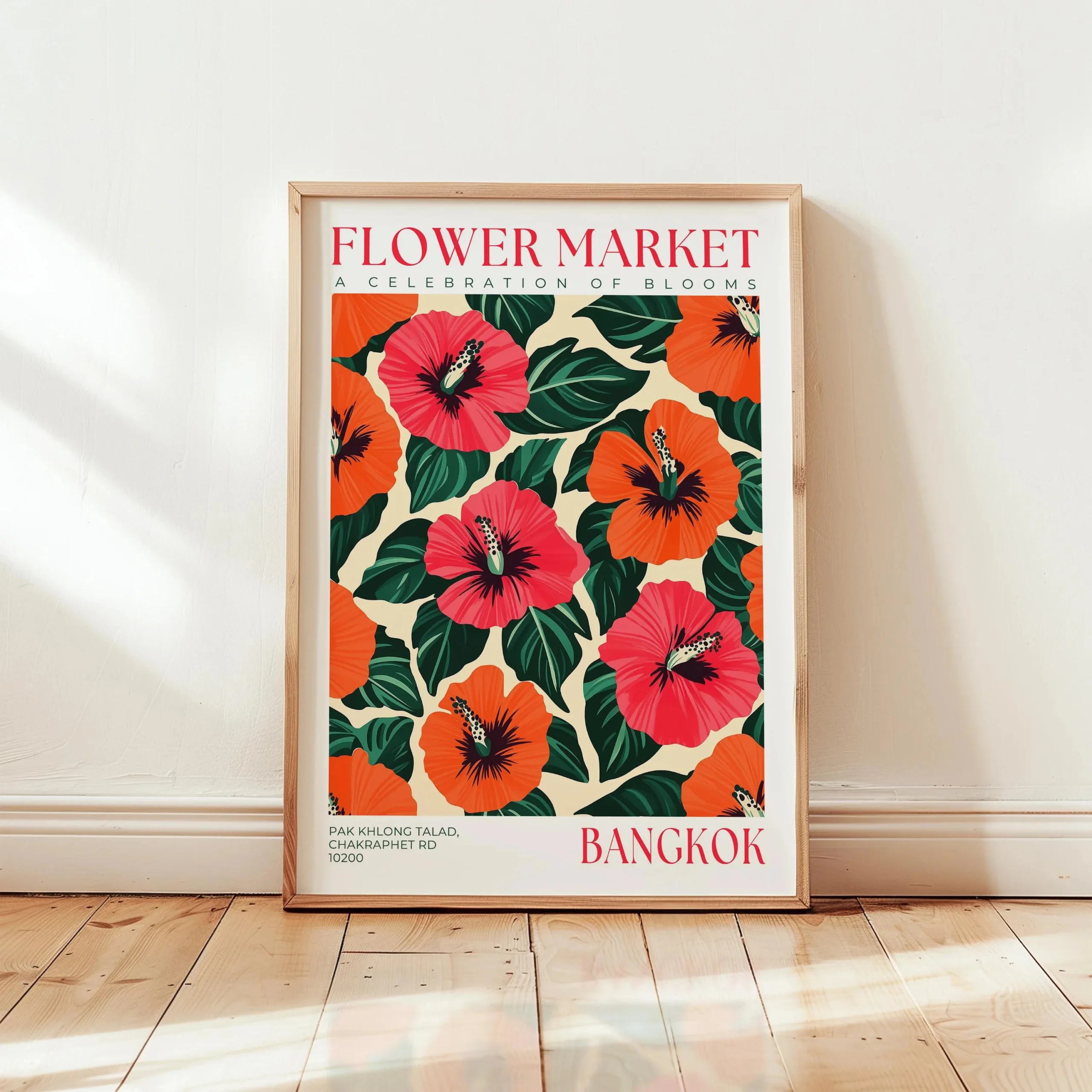 Plakat botaniczny kwiaty i rośliny do salonu Wzór 7