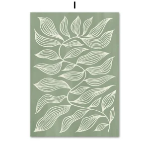 Plakat botaniczny liście Monstera boho Wzór 1